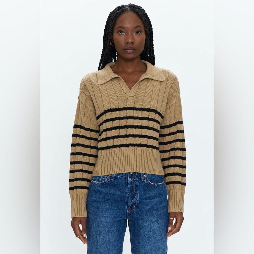 NWOT Pistola striped collared sweater